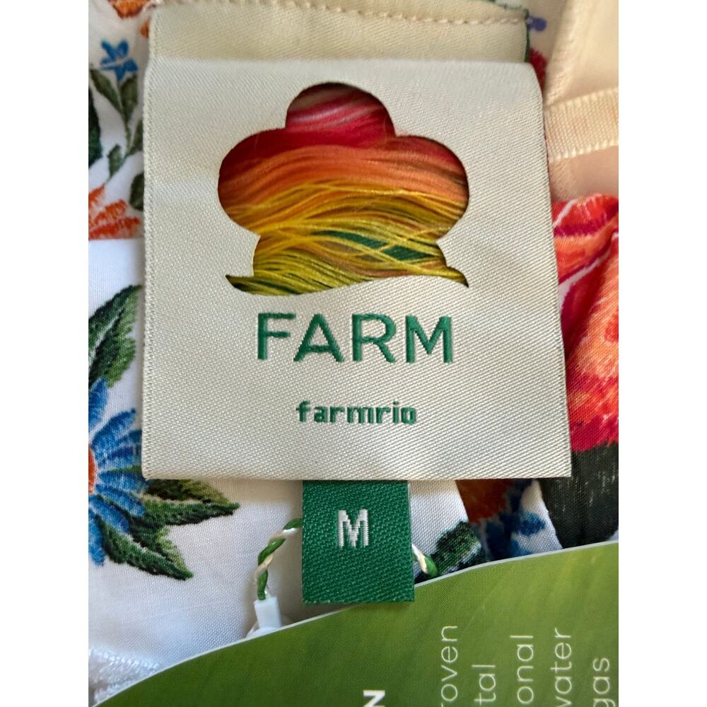 Farm Rio NEW Bloom Garden Off White Midi Dress, Med - Picture 9 of 14